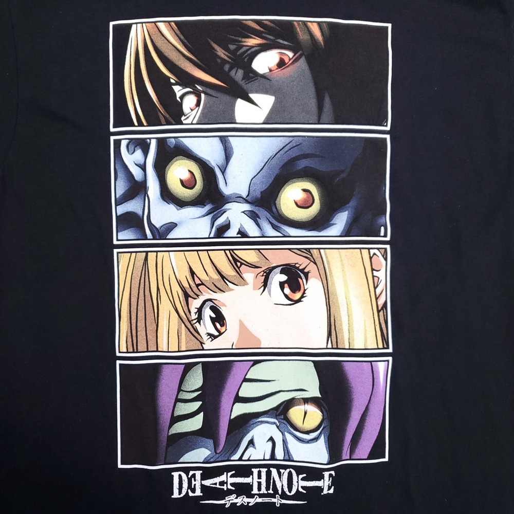 Death Note Manga Anime Graphic T-Shirt Mens M Black Light Misa Ripple Junction
